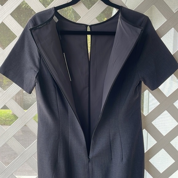 Tahari Keyhole Neck Fitted Sheath Dress - Picture 8 of 14